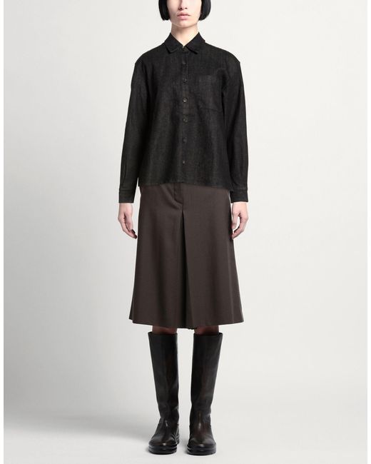 Crossley Black Charcoal Denim Shirt Cotton, Elastane