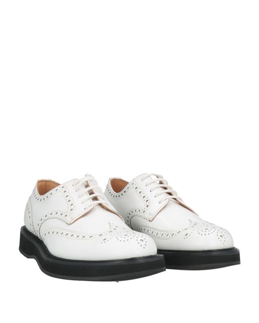 Church's White Naburn Lace-Up Shoes Leather for men