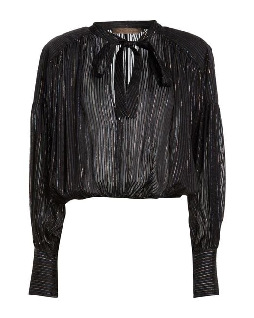 SIMONA CORSELLINI Black Top Silk, Polyester