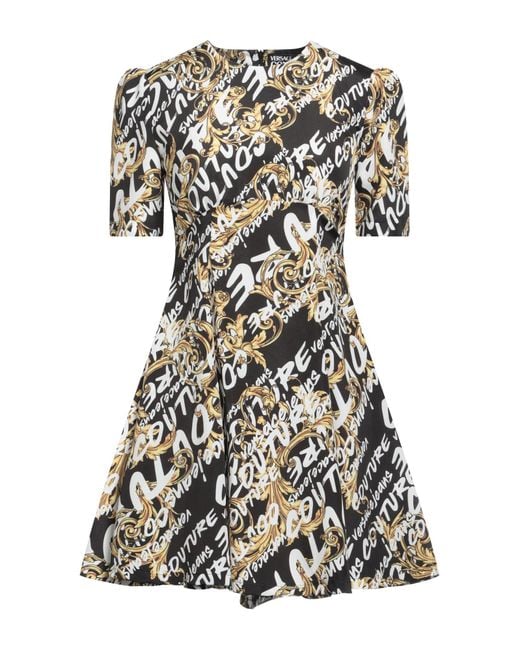 Versace Jeans Couture Black Mini Dress Polyester