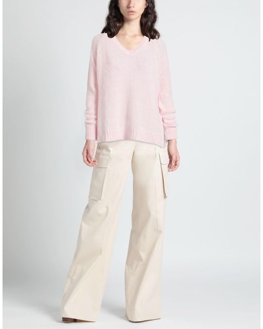 CROCHÈ Pink Light Sweater Virgin Wool, Polyamide