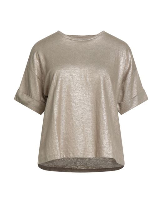 Majestic Filatures White Sand T-Shirt Linen, Elastane