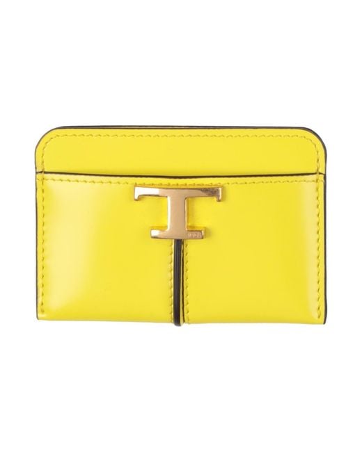 Tod's Yellow Cardholder Leather