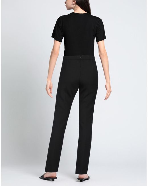 Sportmax Black Pants Polyester, Virgin Wool, Elastane
