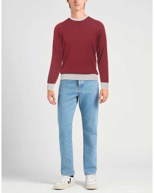 Eleventy Red Sweater Wool for men