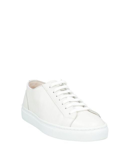 Doucal's White Sneakers Leather