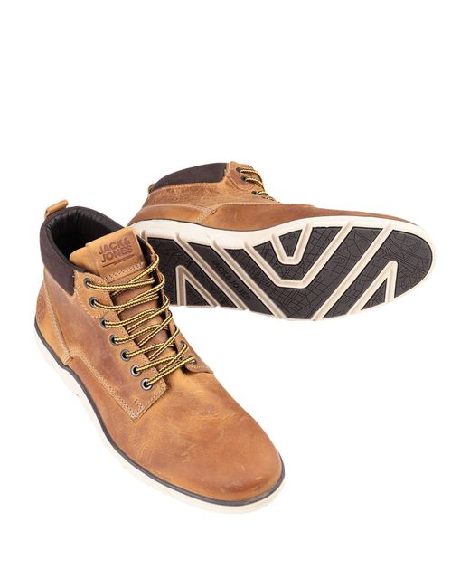 Jack & Jones Brown Ankle Boots Bovine Leather for men