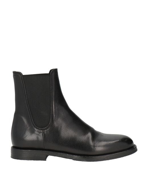 Pantanetti Black Ankle Boots Leather