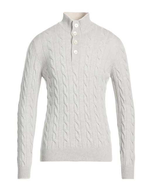 Gran Sasso White Light Sweater Virgin Wool, Viscose, Cashmere for men