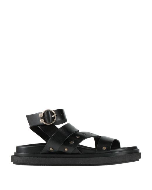 Alohas Black Sandals Leather