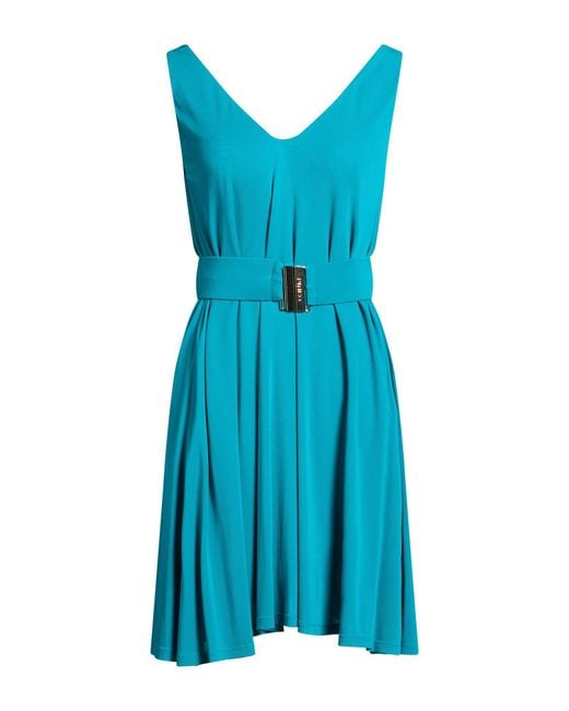 Pinko Blue Mini Dress Viscose