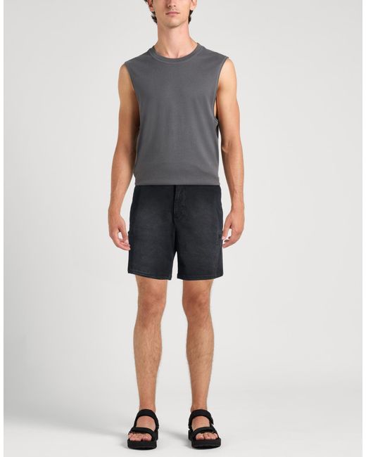 Represent Black Shorts & Bermuda Shorts Cotton, Elastane for men