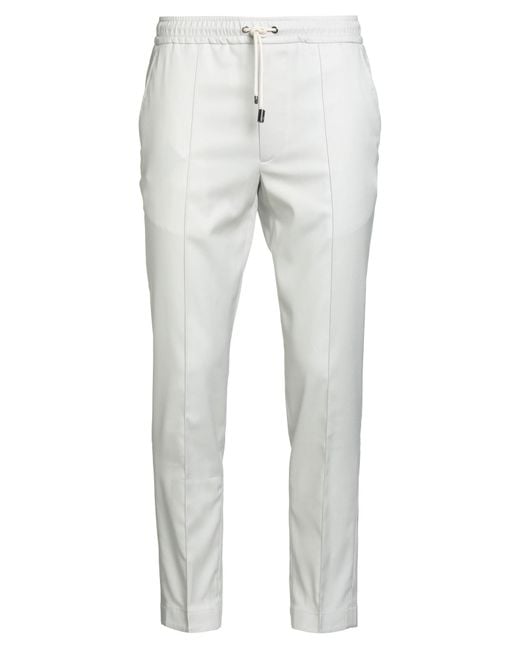 Isaia Gray Pants Wool, Cotton, Elastane for men