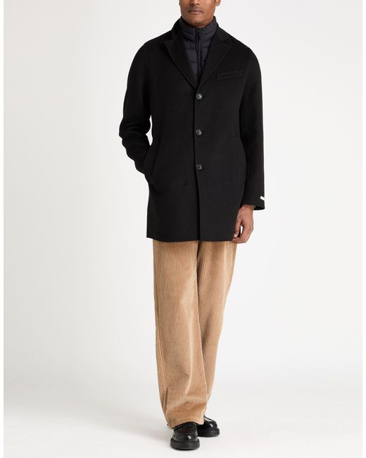 Paltò Black 365 Coat Wool, Nylon for men