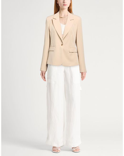 Fracomina Natural Blazer Polyester, Elastane