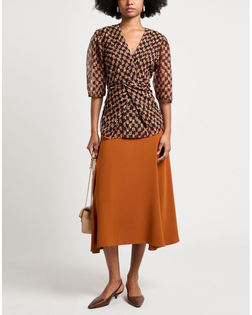 Maison Scotch Brown Top Polyester
