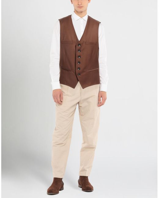 Officina 36 Brown Tailored Vest for men