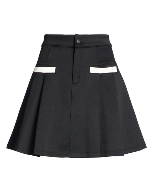 HUGO Black Mini Skirt Polyester, Cotton, Elastane