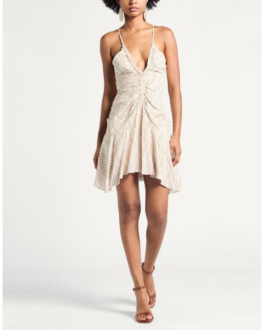 Isabel Marant Natural Mini Dress Silk, Elastane
