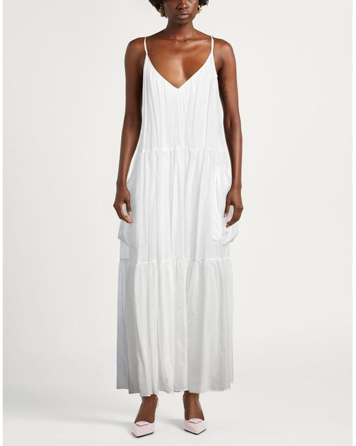 Kaos White Maxi Dress Cotton