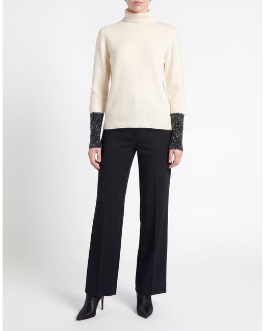 Jucca White Cream Turtleneck Wool, Polyamide, Polyester