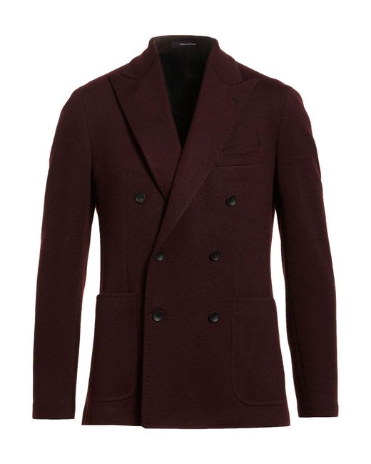 Tagliatore Purple Blazer Polyester, Virgin Wool, Acrylic for men