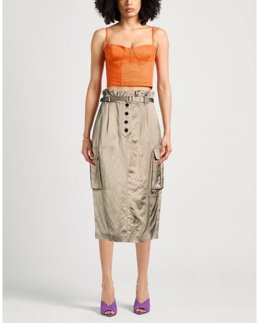Self-Portrait Natural Midi Skirts