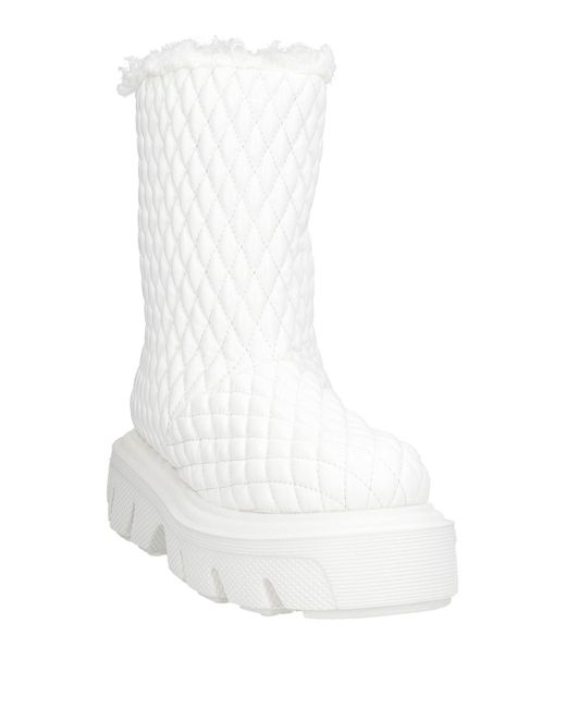 Casadei White Ankle Boots Leather