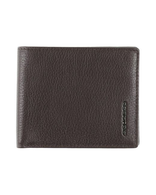 Piquadro Brown Dark Wallet Cow Leather for men