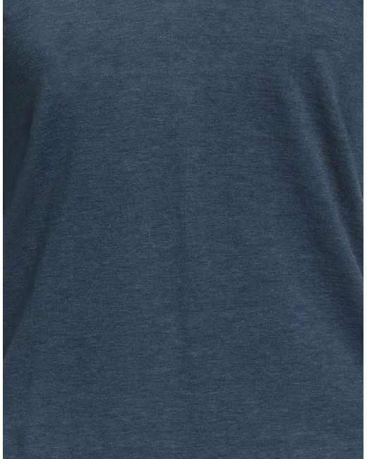 Gran Sasso Blue Polo Shirt Cotton, Silk
