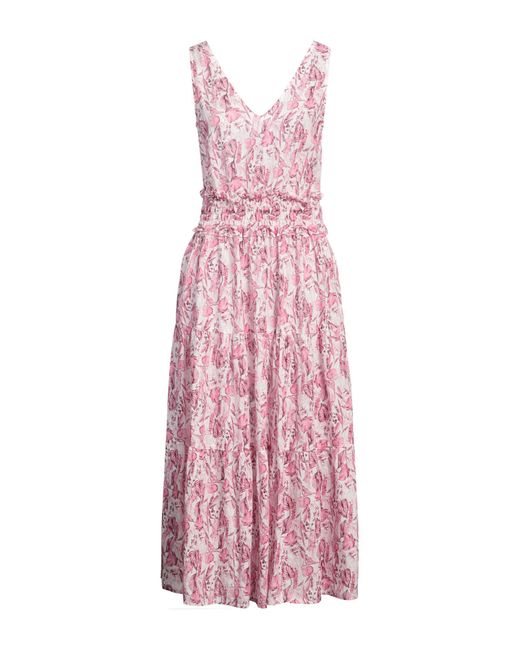 120% Lino Pink Midi-Kleid