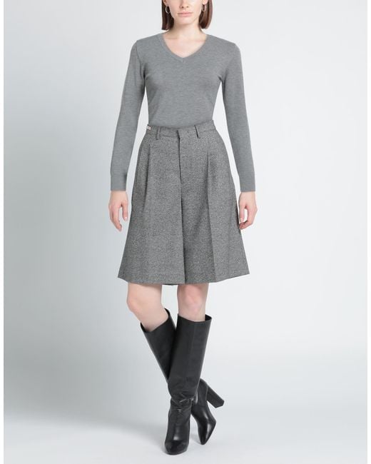 B.yu Gray Sweater Viscose, Polyester, Polyamide