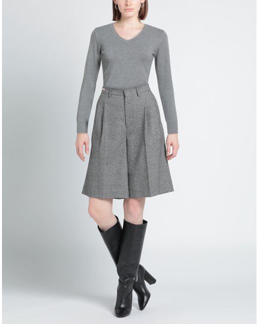 B.yu Gray Sweater Viscose, Polyester, Polyamide