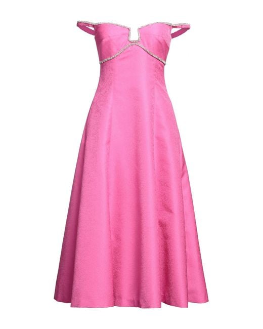 Self-Portrait Pink Midi-Kleid