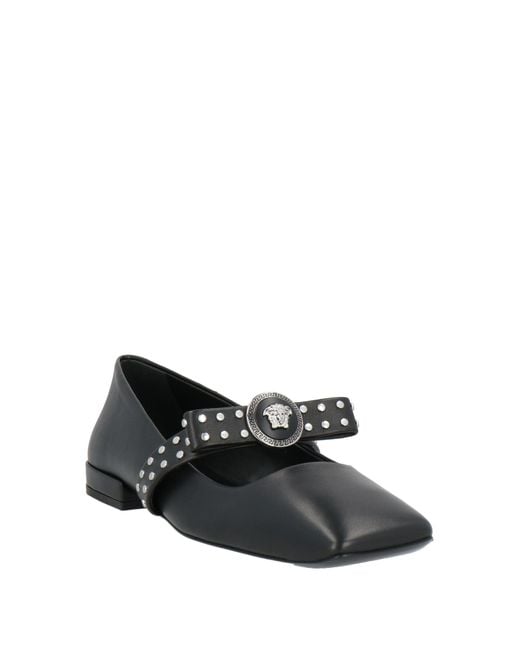 Versace Black Ballet Flats