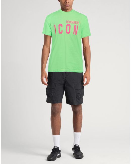DSquared² Green T-Shirt Cotton for men