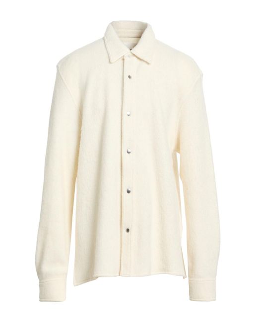 Jil Sander White Shirt Alpaca Wool, Wool for men