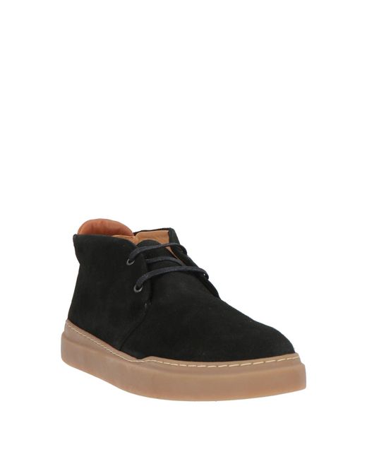 Cerruti 1881 Black Ankle Boots Cow Leather for men