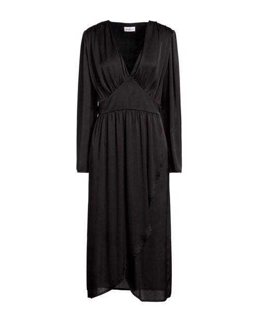 Rebel Queen Black Midi Dress Polyester