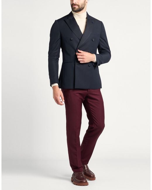 Lardini Blue Blazer Wool, Mohair Wool, Polyamide, Elastane for men