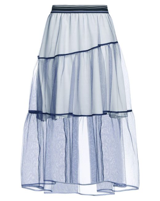 Twin Set Blue Midi Skirt