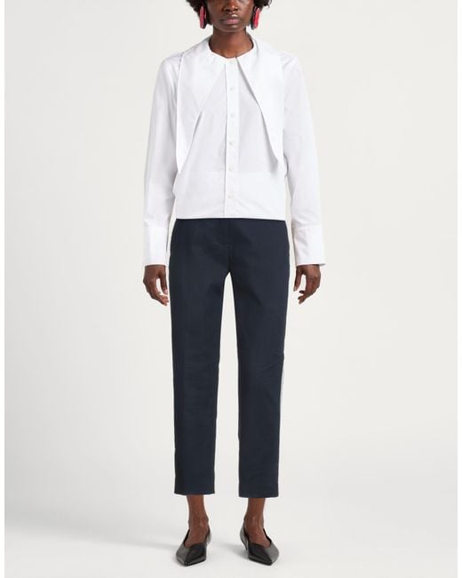 Eleventy Blue Midnight Pants Cotton, Elastane