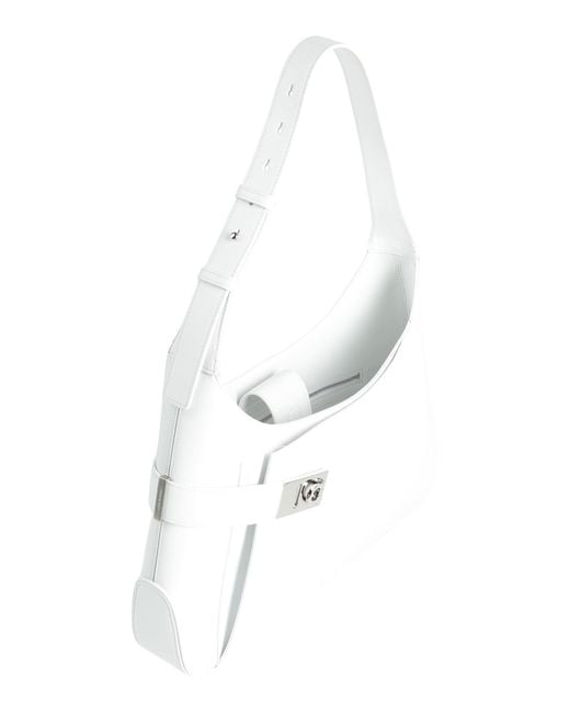 Ferragamo White Shoulder Bag Leather