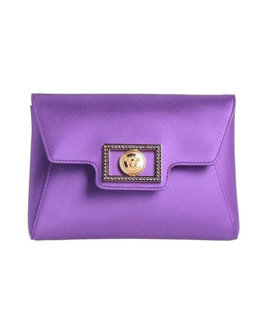Versace Purple Handbag Textile Fibers