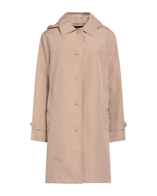 Burberry Natural Overcoat & Trench Coat Polyester