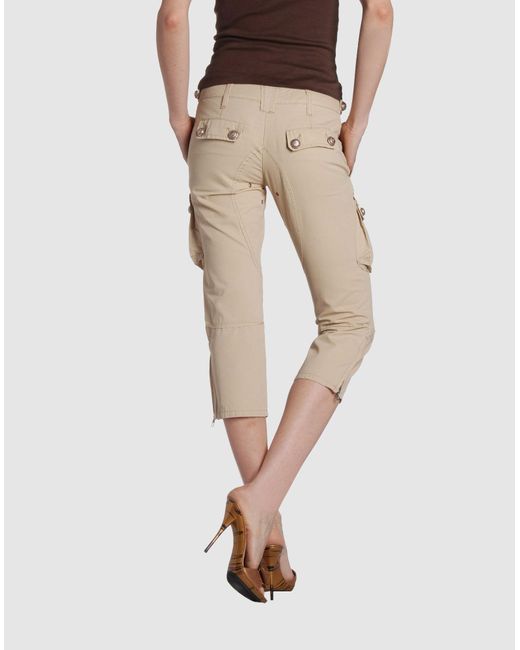 Frankie Morello Natural Cropped Pants