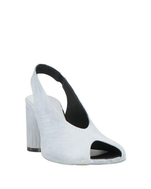 MM6 by Maison Margiela White Sandals Leather