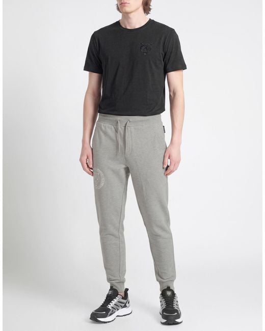 Philipp Plein Gray Pants Cotton, Viscose for men