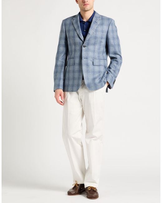 Thom Browne Blue Slate Blazer Wool, Cashmere for men