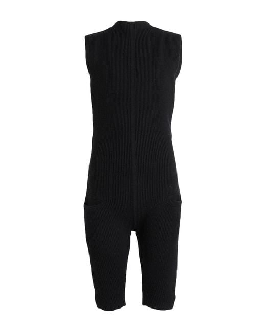 Rick Owens Black Playsuit Virgin Wool for men